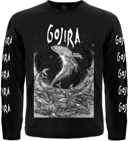 Футболка з довгим рукавом Gojira (Woodblock Whales)