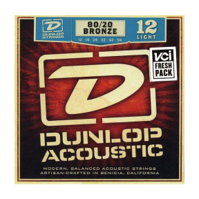 Струни для акустичної гітари Dunlop DAB1254 80/20 Bronze Light
