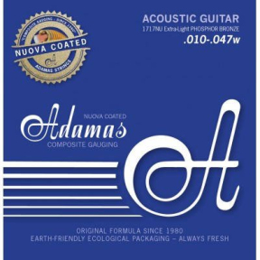 Струни для акустичної гітари Adamas 1717NU Extra-Light .010 - .047w (664630)