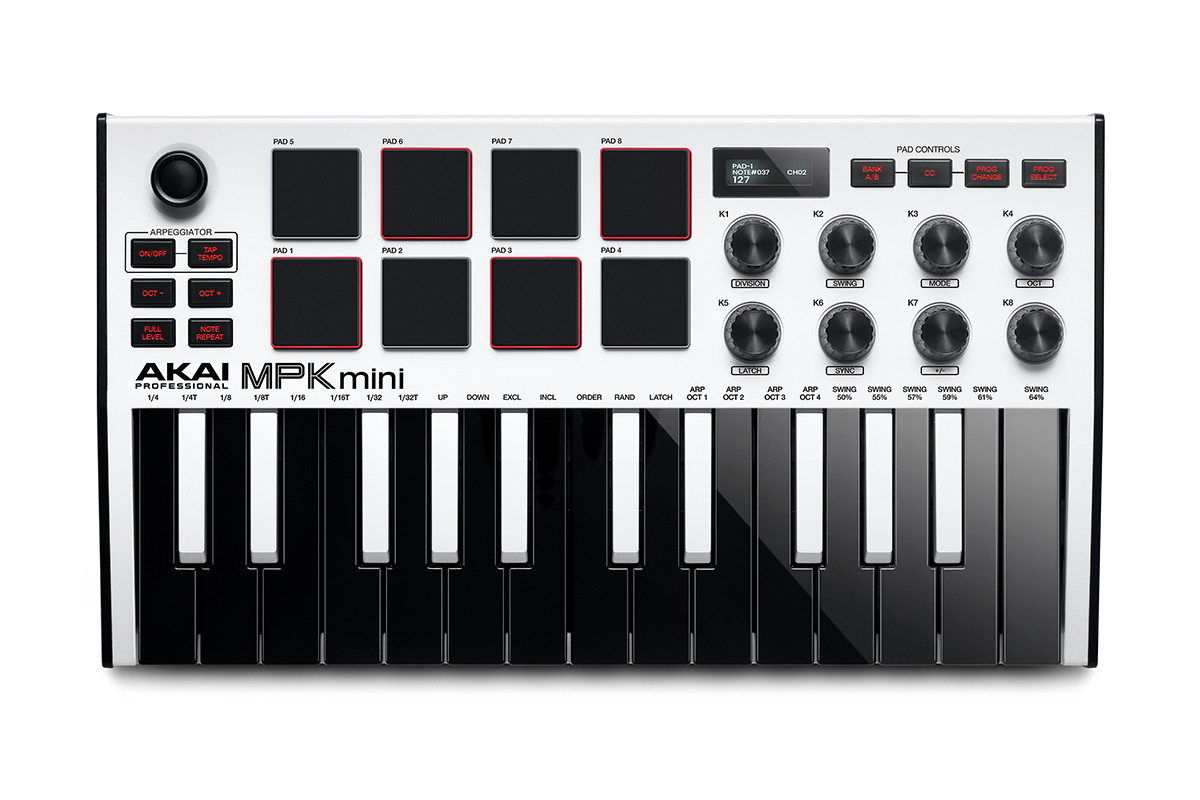 AKAI MPK MINI MK3 White MIDI клавіатура