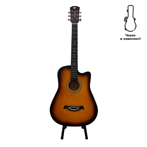 Акустическая тревел гитара Alfabeto Traveler (3 Tone Sunburst) + чехол