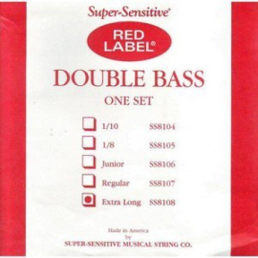 Струни для контрабаса SUPER-SENSITIVE SS8108 Red Lable Double Bass Extra Long