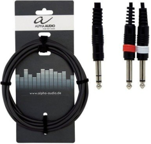 Кабель Alpha Audio 1stereo jack/2 mono jack 1.5м 190100