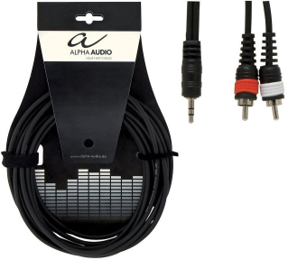 Кабель Alpha Audio 1mini stereo jack/ 2 RCA 1.5м 190160