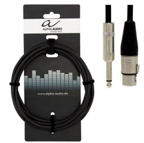 Кабель мікрофонний Alpha Audio XLR(п) x mono jack (6м) 190580