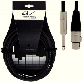 Кабель мікрофонний Alpha Audio XLR(п) x mono jack (9м) 190585