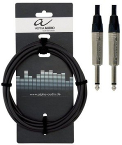 Кабель інструментальний Alpha Audio mono jack x2 6м 190805