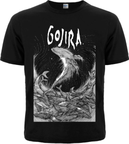 Футболка Gojira (Woodblock Whales)