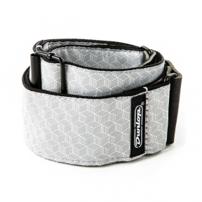 Гітарний ремінь Dunlop JACQUARD CUBE HATCH LIGHT GREY STRAP