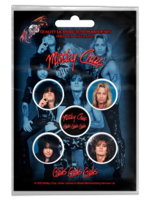 Подарунковий набір значків MOTLEY CRUE - GIRLS, GIRLS, GIRLS (iol-035)