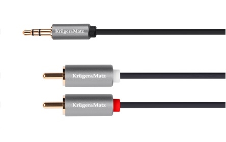 Готовий кабель Kruger&Matz KM1218 jack 3.5 - 2RCA 1 м