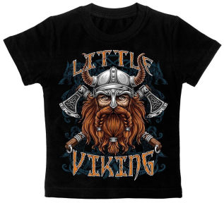 Дитяча футболка Little Viking чорна