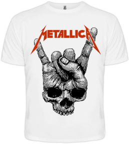 Футболка Metallica (Skull Sign of the Horns) white