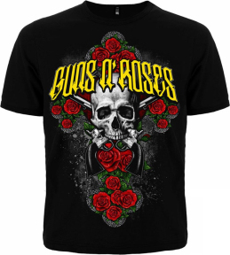 Футболка Guns'n'Roses (хрест з троянд)