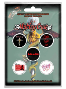 Подарунковий набір значків MOTLEY CRUE - DR FEELGOOD (iol-043)