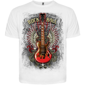 Футболка Rock'n'Roll (гітара) біла