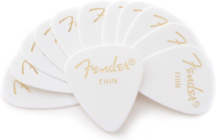 Набор медиаторов Fender 351 Picks White Thin (098-0351-180)