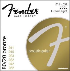 Струни для акустичної гітари Fender 70CL, 11-52