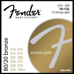 Струни для 12-струнної гітари Fender 70-12L (730070423)