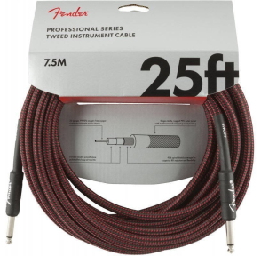 Кабель інструментальний Fender Cable Proffesional Series 25' Red Tweed (990820070)