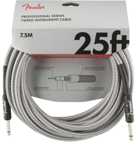Кабель инструментальный Fender Cable Proffesional Series 25' White Tweed (990820072)