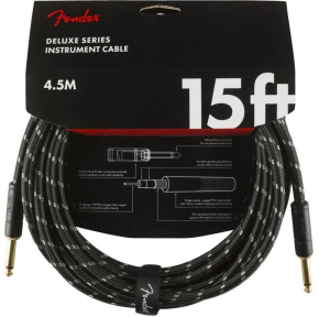 Кабель инструментальный Fender Cable Deluxe Series 15' Black Tweed (990820083)
