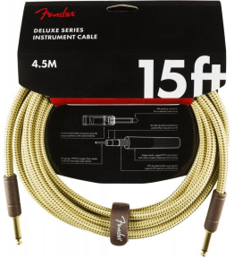 Кабель инструментальный Fender Cable Deluxe Series 15' Tweed (990820084)