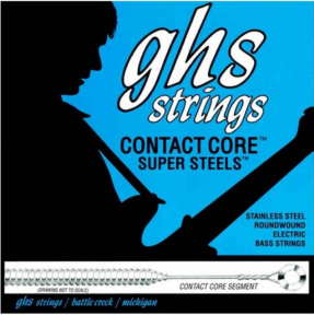Струни Ghs 5M-CC (45-129 Contact core) для 5-струнної бас гітари