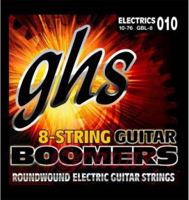 Струни Ghs GBL-8 (10-76 Boomers) для 8-струнної електрогітари