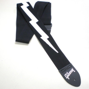 Ремінь для гітари Gibson ASGSBL-10 The Lightning Bolt Seatbelt (Black)