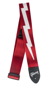 Ремень для гитары Gibson ASGSBL-20 Lightning Bolt Style 2 Safety Strap - Ferrari Red