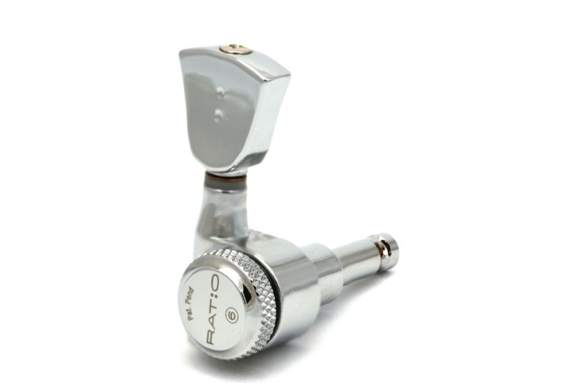 Кілки для гітари - GRAPH TECH PRL-8441-C0 Acoustic Locking 3 + 3 Vintage Chrome 