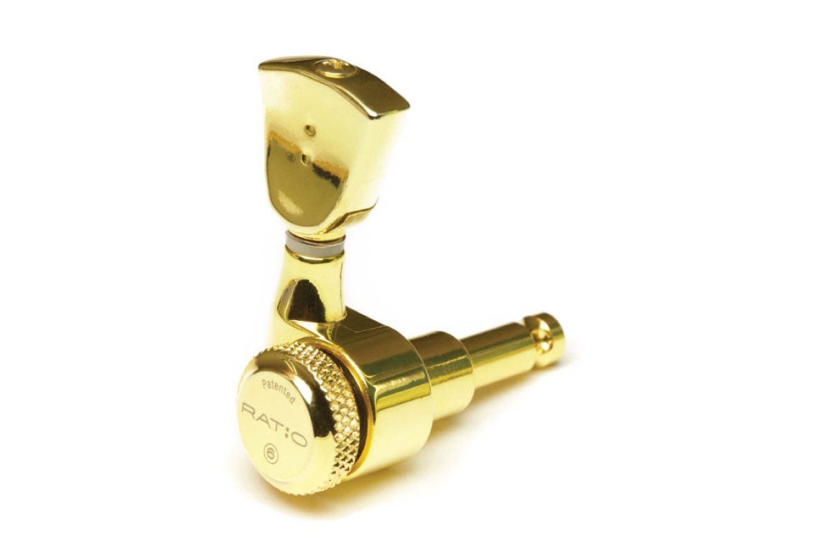 Кілки для гітари - GRAPH TECH PRL-8441-G0 Acoustic Locking 3 + 3 Vintage Gold 