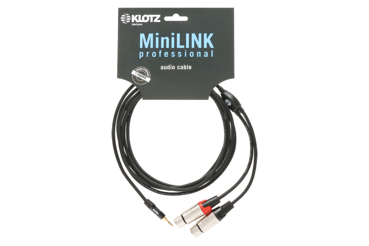 KLOTZ KY8-180 MINILINK PRO Y-CABEL 1.8 M BLACK Кабель комутаційний