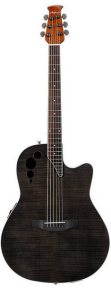 Гитара электроакустическая Ovation Applause AE44IIP-TBKF Mid Cutaway Trans BK Flame OV513328