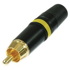 RCA роз'єм з цанговим затискачем REAN by Neutrik NYS 373-4 Yellow