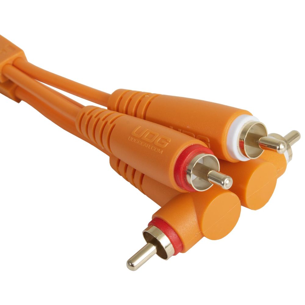 Кабель коммутационный UDG Set RCA Straight-RCA Angled Orange 3m (U97005OR)
