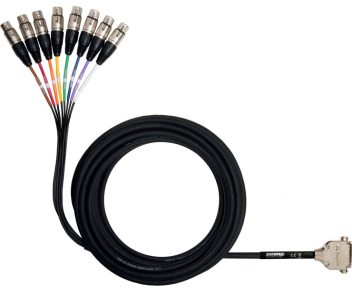 Кабель 8-канальний Shure DB25XLRF