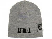 METALLICA (лого) шапка біні з вишивкою (сіра)