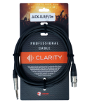 Профессиональный симметричный кабель Clarity JACK-XLR (F) / 3m