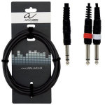 Инструментальный кабель Alpha Audio stereo jack/ 2 mono jack (3м) 190105