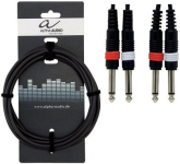 Подвійний кабель Alpha Audio 2mono jack/ 2mono jack 3м 190175