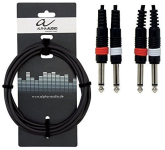 Подвійний кабель Alpha Audio 2mono jack/ 2mono jack 6м 190180