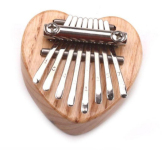 Калимба мини 8 клавиш, махагони в форме сердца