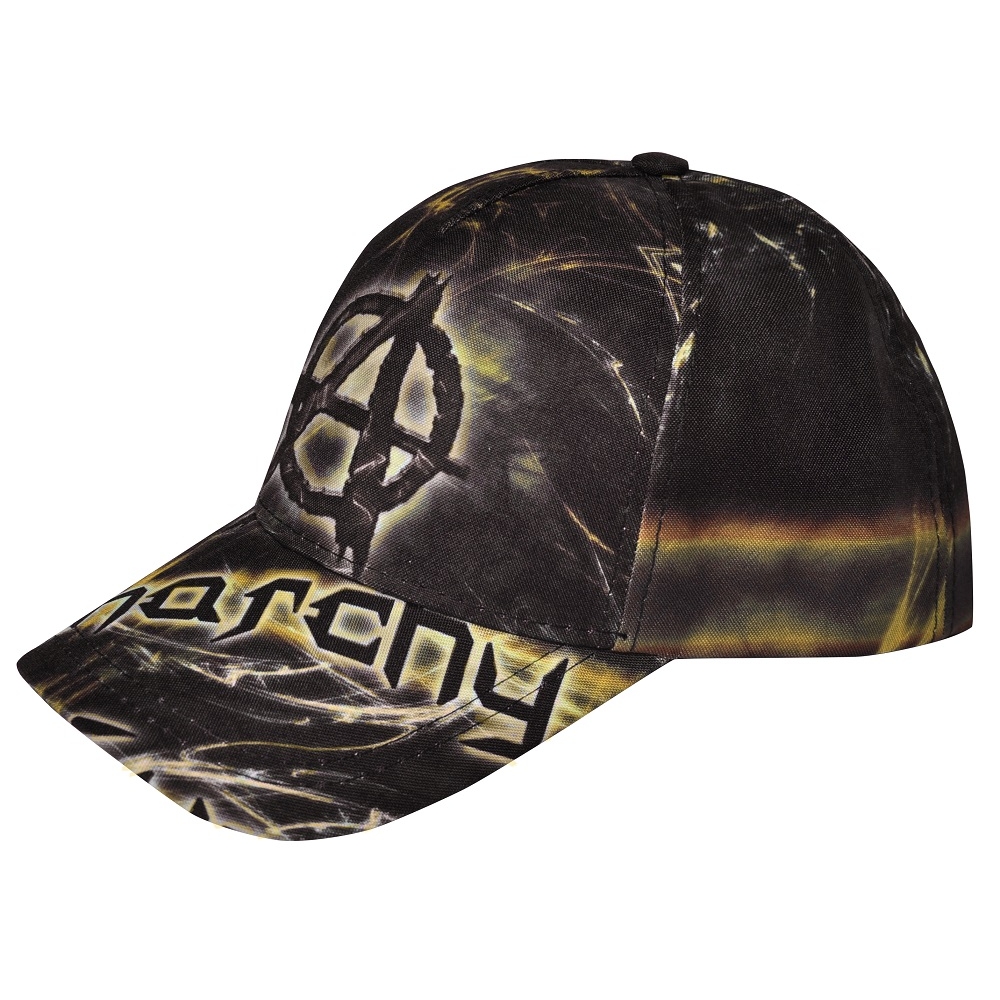 Бейсболка full print Anarchy (black and yellow)