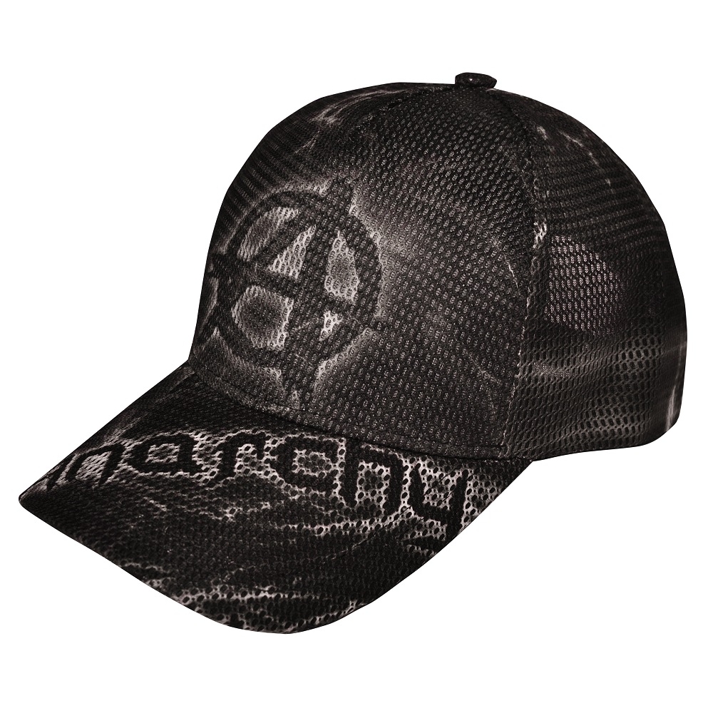 Бейсболка full print Anarchy (black) сетка