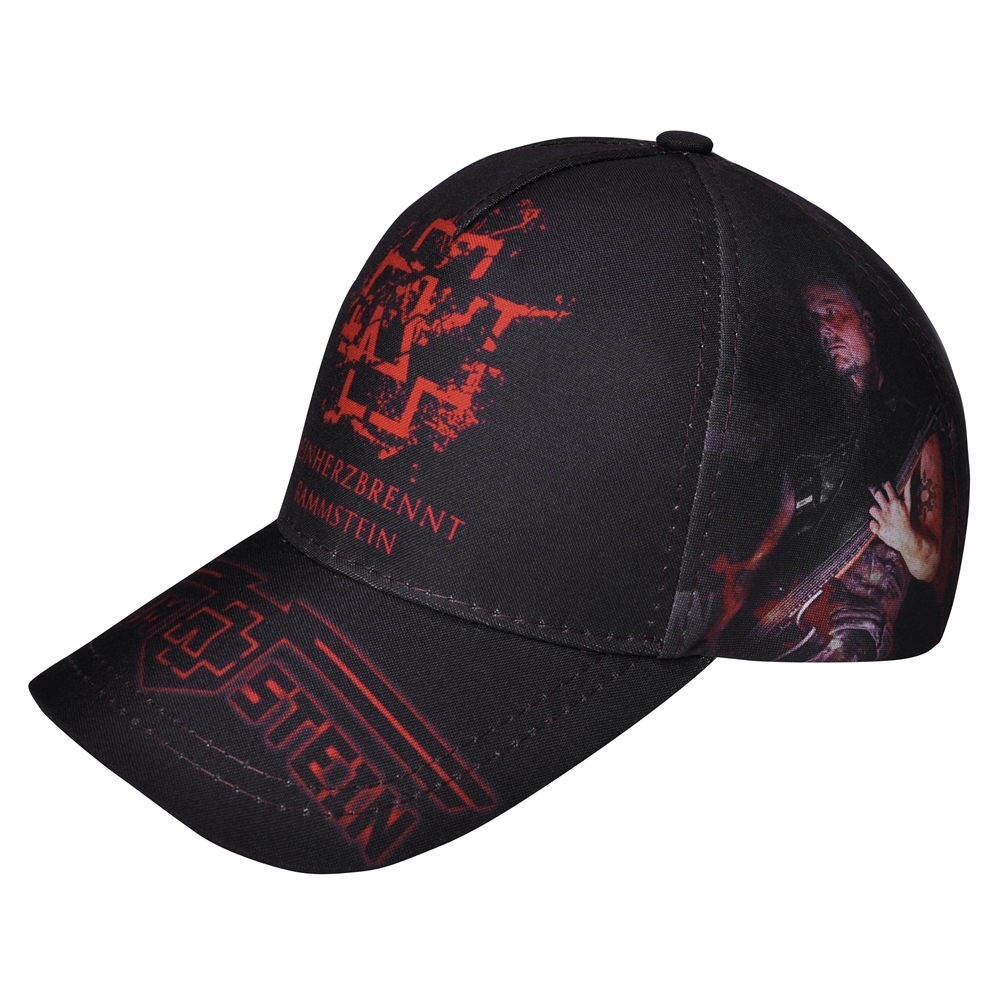 Бейсболка full print Rammstein "Mein Herz brennt"
