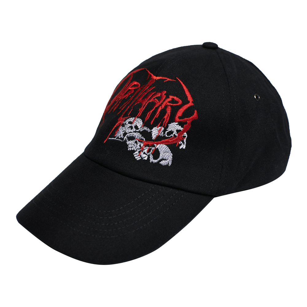 Бейсболка Obituary (red logo with skull) RW