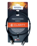 Професійний симетричний кабель Clarity XLR-XLR/1m