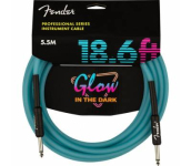 Кабель инструментальный FENDER CABLE PROFESSIONAL SERIES 18.6' GLOW IN DARK BLUE